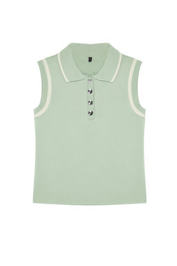 Trendyolmilla Lacivert Polo Yaka Renk Bloklu Triko Bluz TWOSS24BZ00244 фото 17