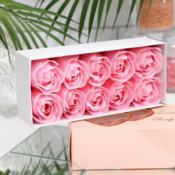 Мыльные розы, розовые, набор 10 шт. - SB BEAUTY фото 3