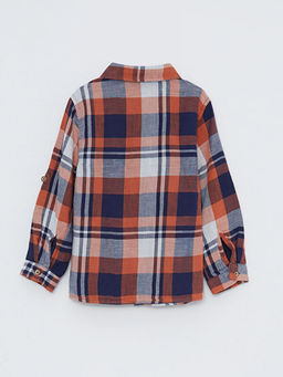 Uzun Kollu Ekose Desenli Pamuklu Erkek Bebek G?mlek - Waikiki фото 2