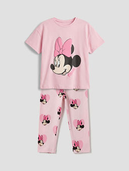 Minnie Mouse Bask?l? K?z ?ocuk Ti??rt ve Tayt