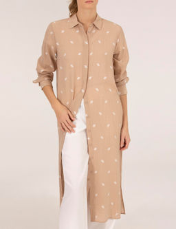 Bej Comfort Fit G_mlek Elbise - Pierre cardin фото 5