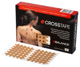 Кросс тейпы BB CROSS TAPE 4,9 см x 5,2 см (размер С) бежевый