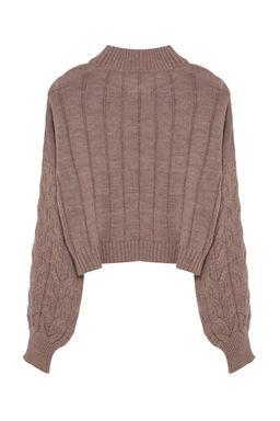 Vizon Crop Dik Yaka Triko Kazak TWOAW22KZ1634