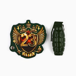 Подарочный набор, блокнот 32 листа и ручка-граната 23 февраля: Для настоящего героя - Artfox фото 2