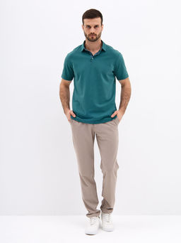 Джемпер мужской с воротником поло короткий рукав GREG G144-KO1246T-SA5124 (т.ментол)