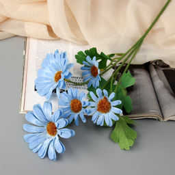 Цветы искусственные «Космея леди галант», 57×8 см, голубые