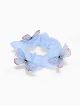 Цена за 2 шт. Резинка для волос «Бабочки» голубая, Холодное сердце