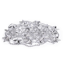 Бусы новогодние "Серебряные" со звёздами (3,5м)