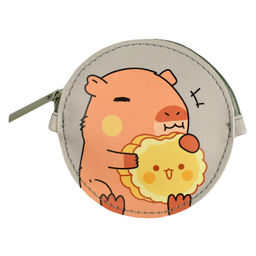 Кошелёк для банкнот и монет Феникс+, арт.69083/ 50 КАПИБАРА С ПЕЧЕНЬКОЙ (9х9 см, искусственная кожа,