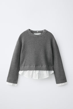JERSEY PUNTO CUELLO DESMONTABLE / Gris - Zara фото 3