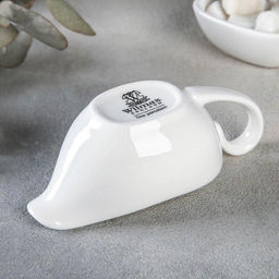 Цена за 6 шт. Соусник Wilmax, 100 мл, 13×6×5 см, фарфор, белый