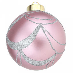 Елочная игрушка шар стеклянная д9,5см, розовый металлик, ручная художественная роспись, подарочная упаковка (Россия) - Домашняя мода фото 5