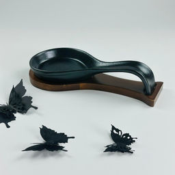 235-029 Ложка подставка 23см на подставке BLACKWOOD в под.уп.(х24)Фарфор