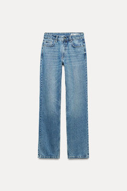ZW COLLECTION MID-RISE JEANS WITH RHINESTONES - Zara фото 5