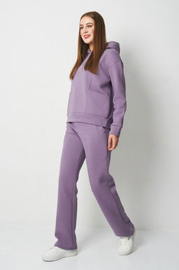 Арт.2901 Костюм женский с начесом 44-52 (5 шт) Цвет:верх- лила, низ- лила - Калинка фото 13