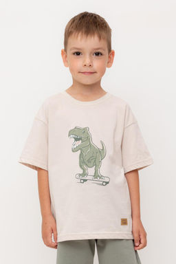 КР 302725-1/бежевый к554 фуфайка (футболка) для мал