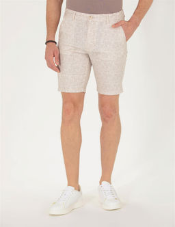 Bej Slim Fit Bermuda _ort - Pierre cardin фото 2