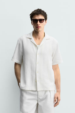 CAMISA REGULAR FIT JACQUARD RAYAS / Blanco roto - Zara фото 2
