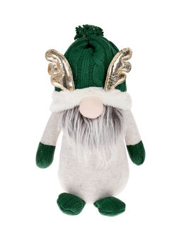 Фигура текстиль «Гном лосяш в зелёном» 33×12×18 см, 1 LED, от батареек AG13×3, свечение тёплое белое