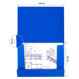 Цена за 2 шт. Папка на резинке А3, Calligrata, 700 мкм, до 300 листов, тиснение «песок», синяя