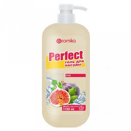 Гель для мытья посуды "Perfect" 1,1л, 10х7х24см, густое средство, инжир (Казахстан)