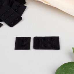 Цена за 2 шт. Застёжка для бюстгальтера, 3 ряда 2 крючка, 3,3 2,8 см, 3,3 5 см, 10 шт, цвет чёрный