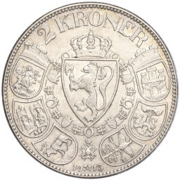 Монета 2 кроны 1915 года Норвегия