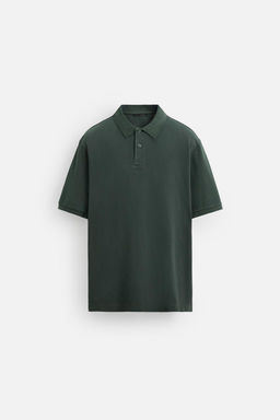WASHED TEXTURED PIQUE POLO SHIRT - Zara фото 29