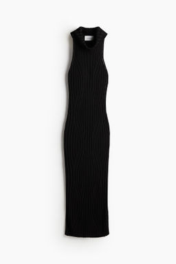 Vestido en punto de canale con cuello cisne - H&m фото 9