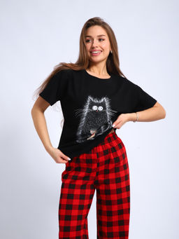 Пижама женская 1-245а (красный)