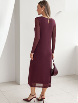 D22.238 Платье женское бургунди