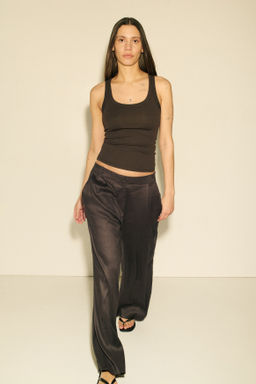 Pantal?n sastre amplio en mezcla de lino Easy Care - H&m фото 2