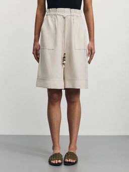 Удлиненные шорты из вискозы на завязках / Zarina  фото 3