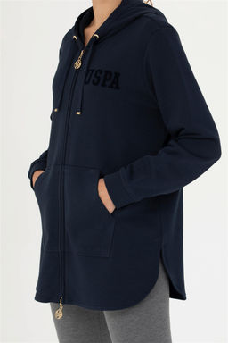 Женская темно-синяя толстовка с капюшоном Неожиданная скидка в корзине - U.s. polo assn фото 6