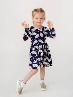 Платье Эля синий единороги - Sovalina фото 3