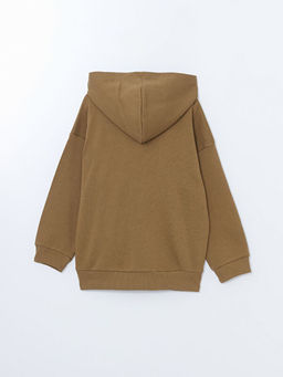 Kap??onlu Erkek ?ocuk Fermuarl? Sweatshirt
