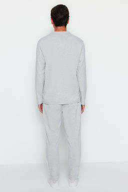 TRENDYOL MAN Lacivert Regular Fit Nak?s Detayl? Orme Pijama Tak?m? TMNAW24PT00030 - Trendyolmilla фото 5