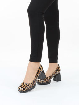 06-A126A-748PC BLACK/LEOPARD Туфли женские (натуральная кожа)