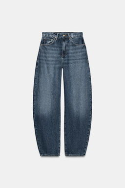 ZW COLLECTION BALLOON HIGH-WAIST JEANS - Zara фото 5
