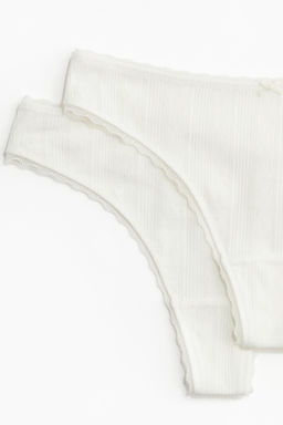Pack de 2 bragas thong en pointelle - H&m фото 7
