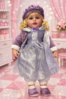 Кукла мягкая 55см (1-204-824) озвуч.