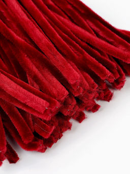 Синельная проволока, набор 100 шт, размер 1 шт 30х0,8 см, цвет бордовый