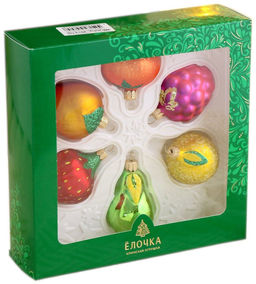 Набор елочных украшений Фрукты С852