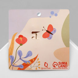 Брошь Цветочек, цвет розово-зелёный в золоте - Queen fair фото 4