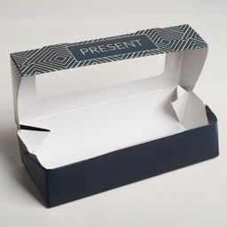 Цена за 5 шт. Кондитерская упаковка, коробка с ламинацией «Present», 17×7×4 см