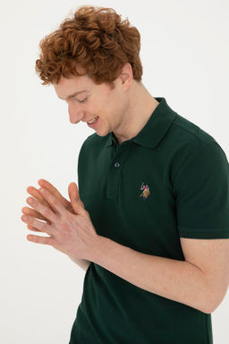 Мужская темно-зеленая базовая футболка - U.s. polo assn фото 2