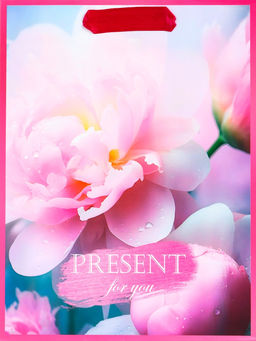 Пакет подарочный вертикальный Flowers, MS 18?23?10 см