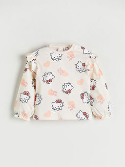 Hello Kitty Bask?l? K?z Bebek Bluz ve Pantolon 2li