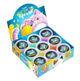 Шоу-бокс "Слайм Стекло"с блестками, 9 банок (90 гр)