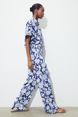 FLORAL PRINT TROUSERS - Zara фото 4